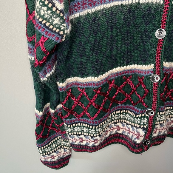 Christopher & Banks x Vintage Hand Embroidered Holiday Cardigan - Picture 6 of 11